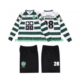 Maillot/Tenue Sporting CP Cristiano Ronaldo 28 2001 2003 Retro Enfant Domicile Manche Longue